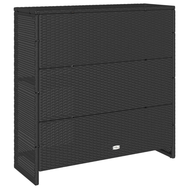Szafka do przechowywania Czarny 100 x 36 x 102 cm rattan