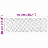 Stopień Prostokątny 4 pcs Srebrny 90 x 30 cm Aluminium
