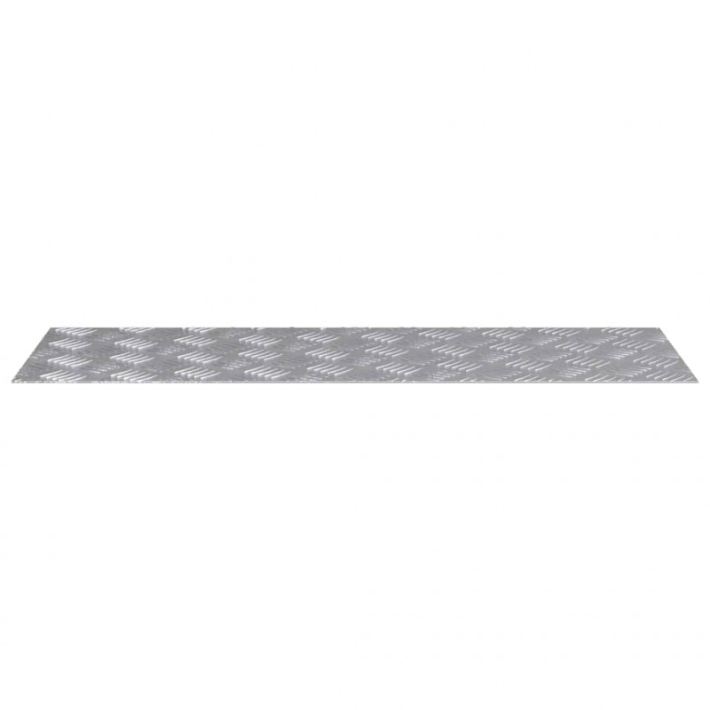 Stopień Prostokątny 2 pcs Srebrny 90 x 30 cm Aluminium
