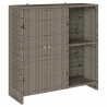 Szafka do przechowywania z półką Szary 100 x 36 x 102 cm rattan