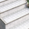 Stopień Prostokątny 4 pcs Srebrny 90 x 30 cm Aluminium