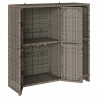 Szafka do przechowywania z półką Szary 100 x 36 x 102 cm rattan