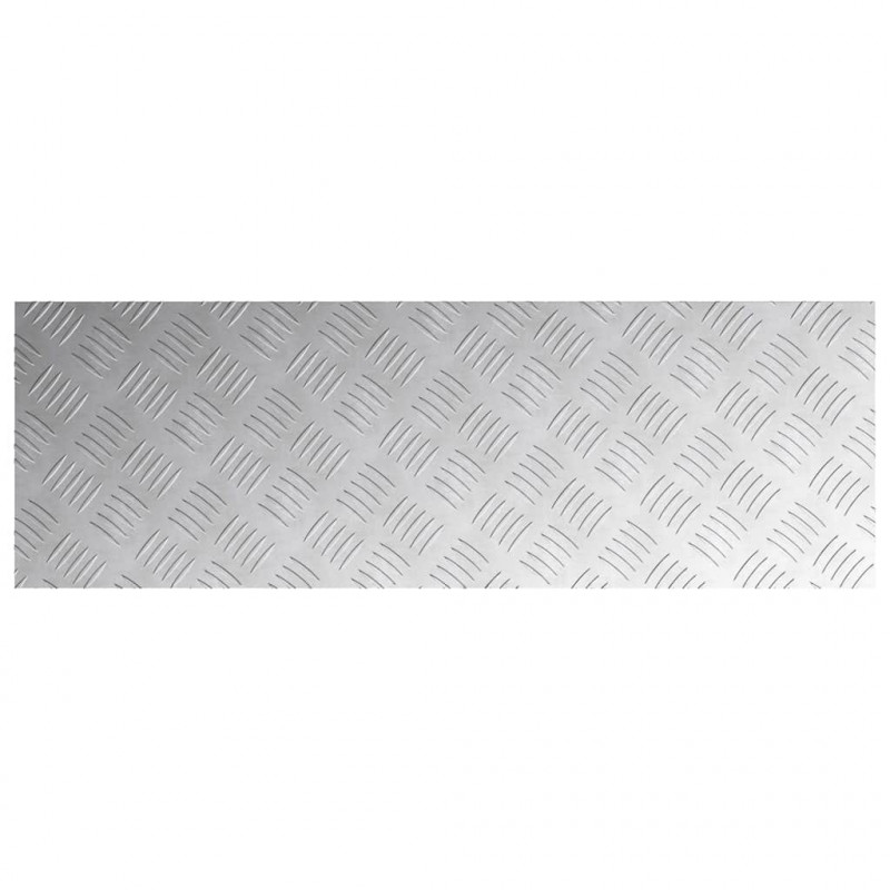 Stopień Prostokątny 4 pcs Srebrny 90 x 30 cm Aluminium