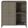 Szafka do przechowywania z półką Szary 100 x 36 x 102 cm rattan