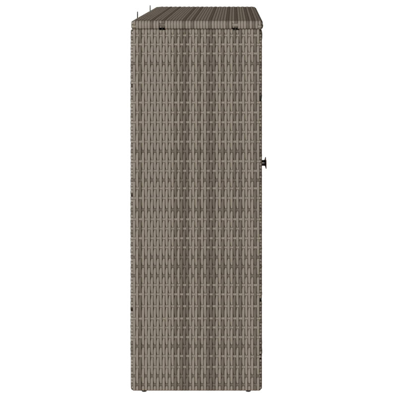 Szafka do przechowywania z półką Szary 100 x 36 x 102 cm rattan