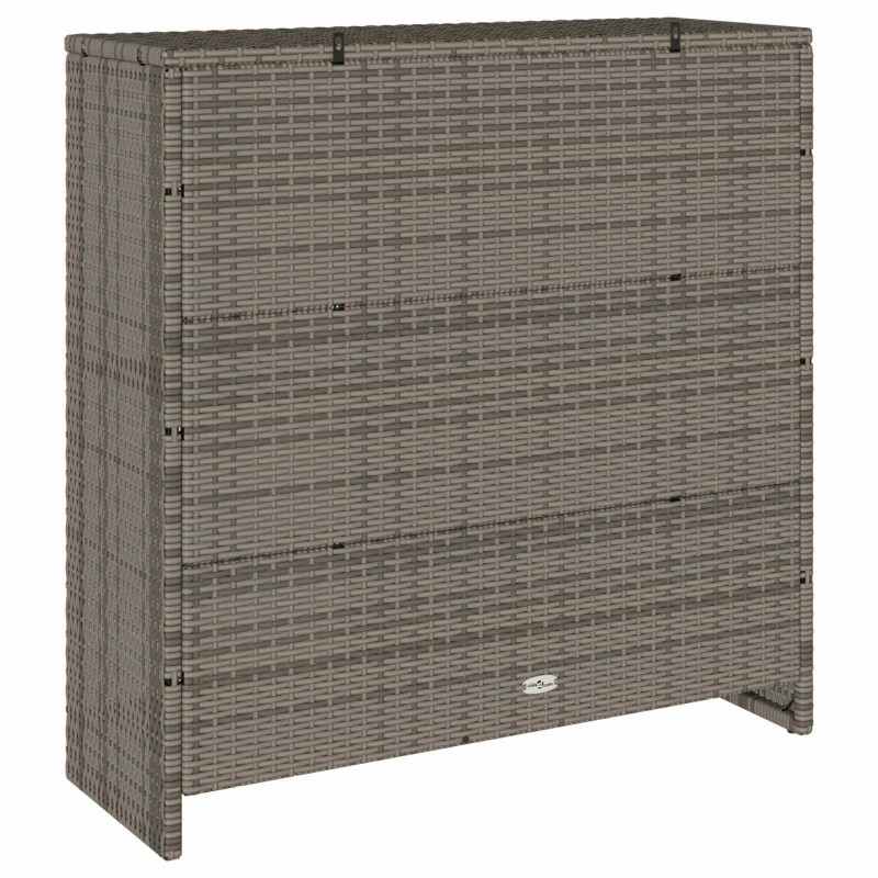 Szafka do przechowywania z półką Szary 100 x 36 x 102 cm rattan