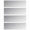 Stopień Prostokątny 4 pcs Srebrny 100 x 30 cm Aluminium