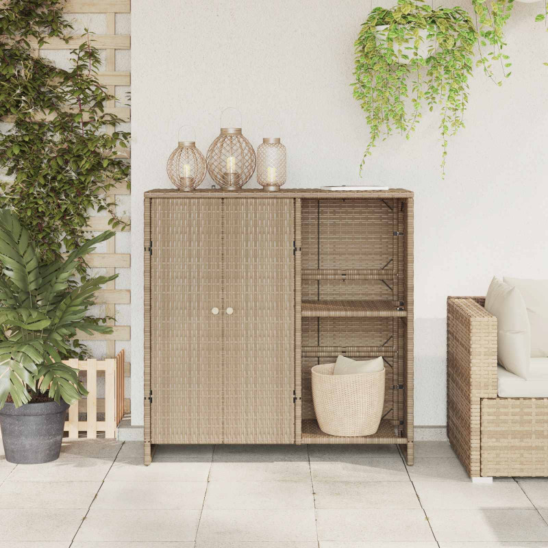 Szafka do przechowywania Beżowy 100 x 36 x 102 cm rattan