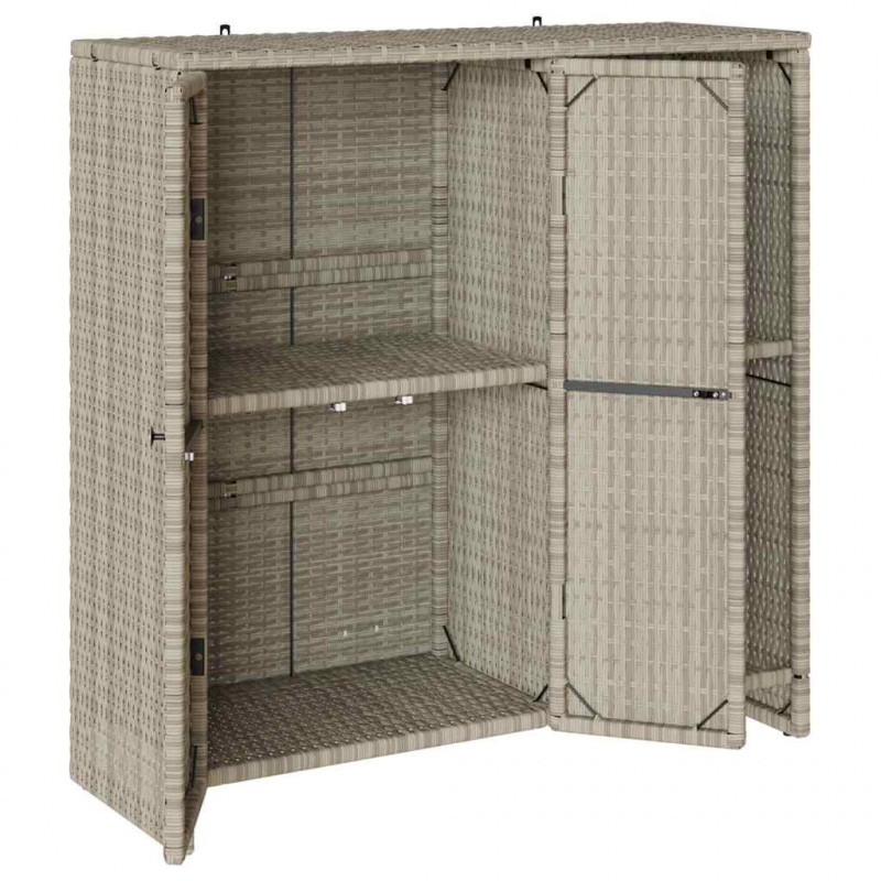 Szafka do przechowywania Jasnoszary 100 x 36 x 102 cm rattan