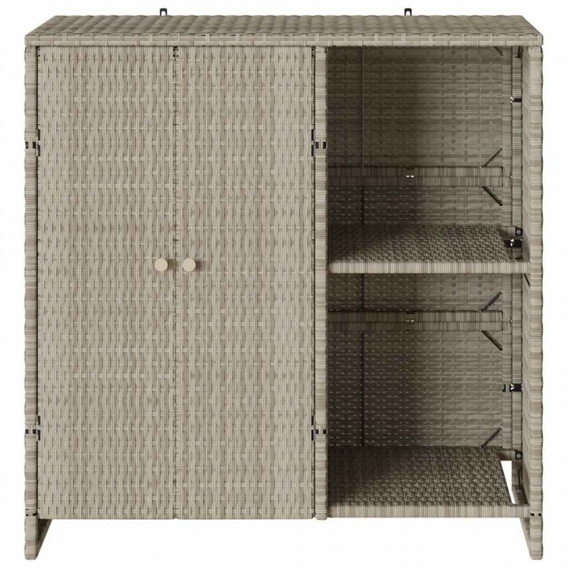 Szafka do przechowywania Jasnoszary 100 x 36 x 102 cm rattan