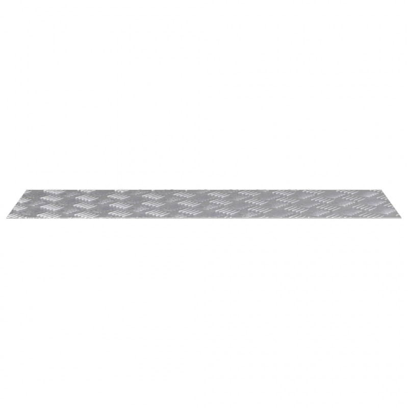 Stopień Prostokątny 4 pcs Srebrny 100 x 30 cm Aluminium