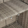 Szafka do przechowywania Jasnoszary 100 x 36 x 102 cm rattan