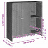 Szafka do przechowywania Jasnoszary 100 x 36 x 102 cm rattan