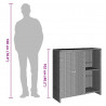 Szafka do przechowywania Jasnoszary 100 x 36 x 102 cm rattan