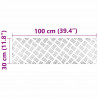 Stopień Prostokątny 4 pcs Srebrny 100 x 30 cm Aluminium