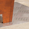 Stopień Kwadrat 2 pcs Srebrny 40 x 40 cm Aluminium