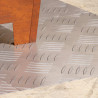 Stopień Kwadrat 4 pcs Srebrny 40 x 40 cm Aluminium