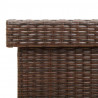 Skrzynia ogrodowa z kółkami, brązowa, 110x55x73 cm, polirattan