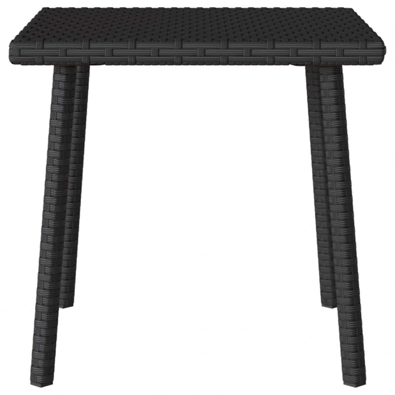 Stolik kawowy ogrodowy prostokątny czarny 40x40x37cm polirattan