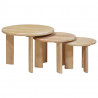 Nesting Stoły Kawowe 3 pcs Czarny Drewno z mango