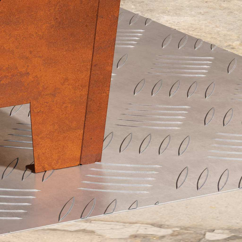 Stopień Prostokątny 2 pcs Srebrny 50 x 40 cm Aluminium