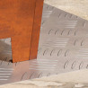 Stopień Prostokątny 2 pcs Srebrny 50 x 40 cm Aluminium