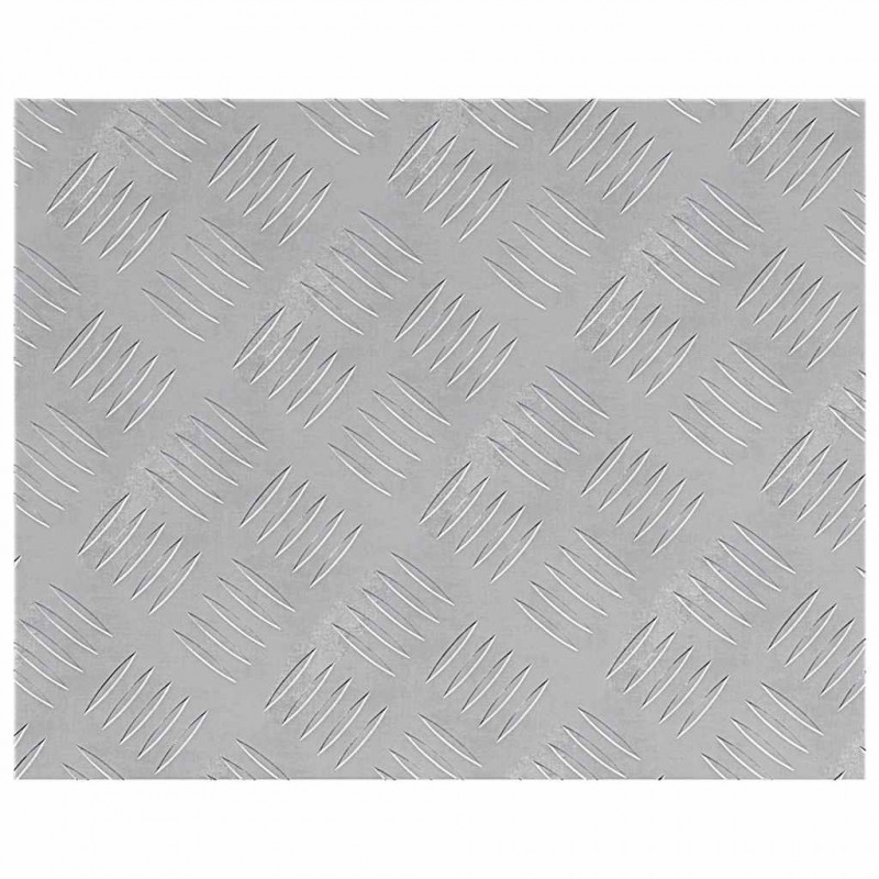 Stopień Prostokątny 2 pcs Srebrny 50 x 40 cm Aluminium