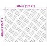Stopień Prostokątny 2 pcs Srebrny 50 x 40 cm Aluminium