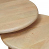 Nesting Stoły Kawowe 3 pcs Czarny Drewno z mango