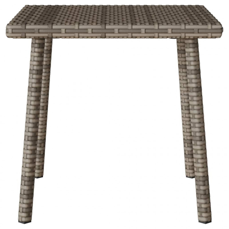 Stolik kawowy ogrodowy prostokątny szary 40x40x37 cm polirattan