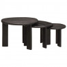 Nesting Stoły Kawowe 3 pcs Biały Drewno z mango