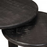 Nesting Stoły Kawowe 3 pcs Biały Drewno z mango