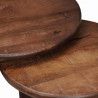 Nesting Stoły Kawowe 3 pcs Ciemny brąz Drewno z mango