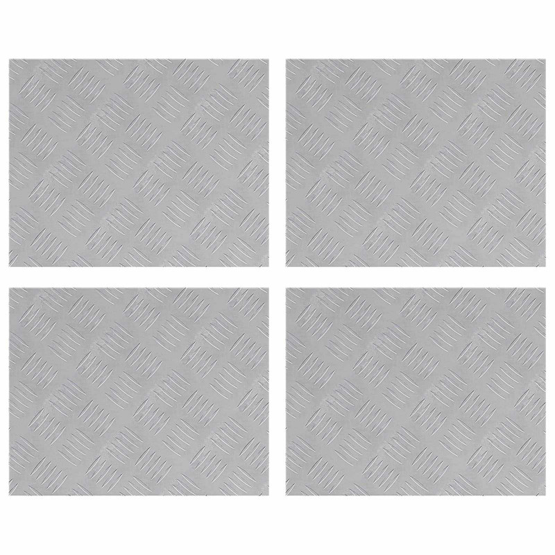 Stopień Prostokątny 4 pcs Srebrny 50 x 40 cm Aluminium