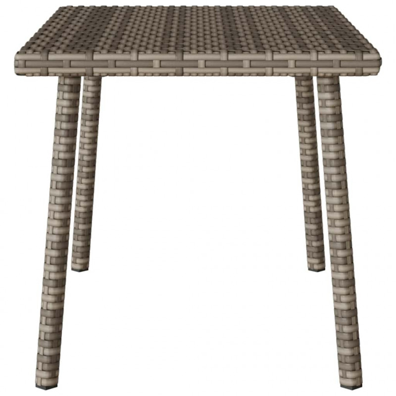 Stolik kawowy ogrodowy prostokątny szary 60x40x37 cm polirattan