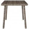 Stolik kawowy ogrodowy prostokątny szary 60x40x37 cm polirattan