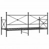 Łóżko dzienne bez materaca czarne 75x190 cm stalowe