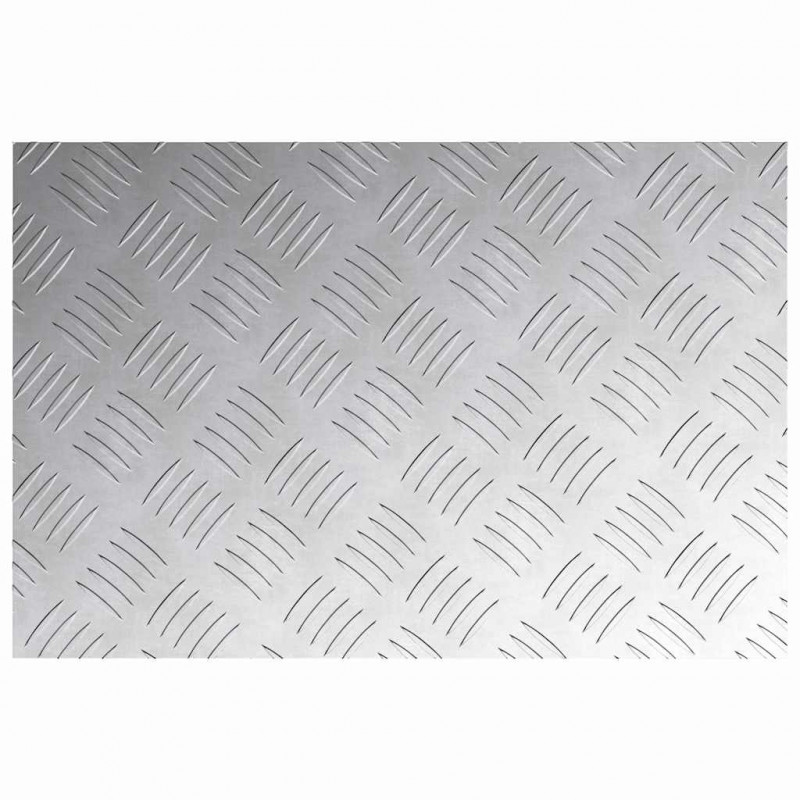 Stopień Prostokątny 4 pcs Srebrny 60 x 40 cm Aluminium