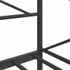 Łóżko dzienne bez materaca czarne 75x190 cm stalowe