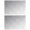 Stopień Prostokątny 2 pcs Srebrny 60 x 40 cm Aluminium