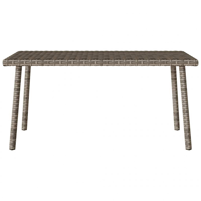 Stolik kawowy ogrodowy prostokątny szary 80x40x37 cm polirattan