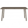 Stolik kawowy ogrodowy prostokątny szary 80x40x37 cm polirattan