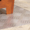 Stopień Prostokątny 2 pcs Srebrny 60 x 40 cm Aluminium