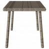 Stolik kawowy ogrodowy prostokątny szary 80x40x37 cm polirattan