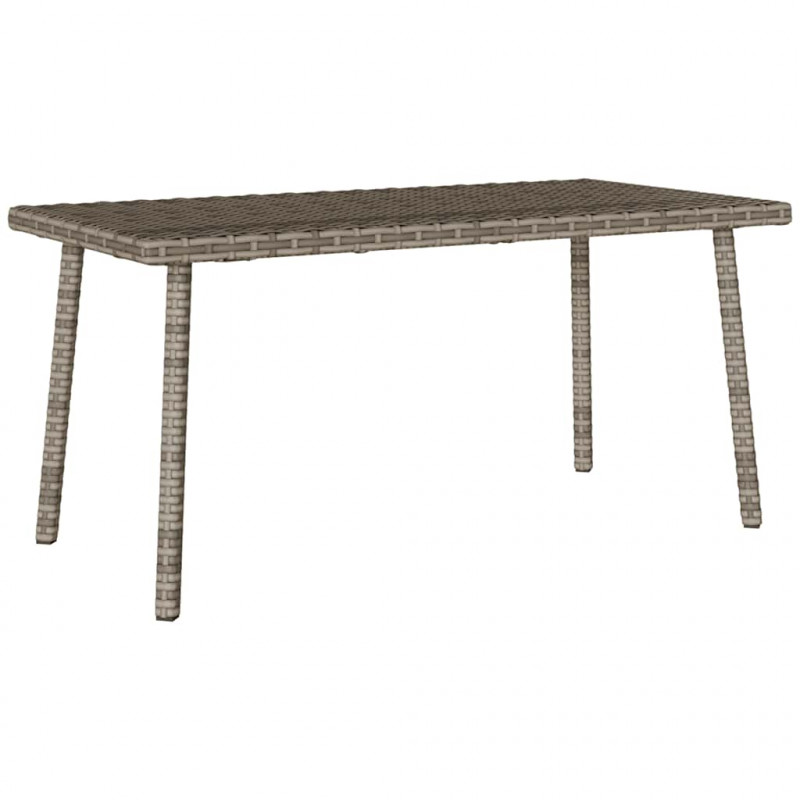 Stolik kawowy ogrodowy prostokątny szary 80x40x37 cm polirattan