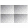 Stopień Prostokątny 4 pcs Srebrny 60 x 40 cm Aluminium