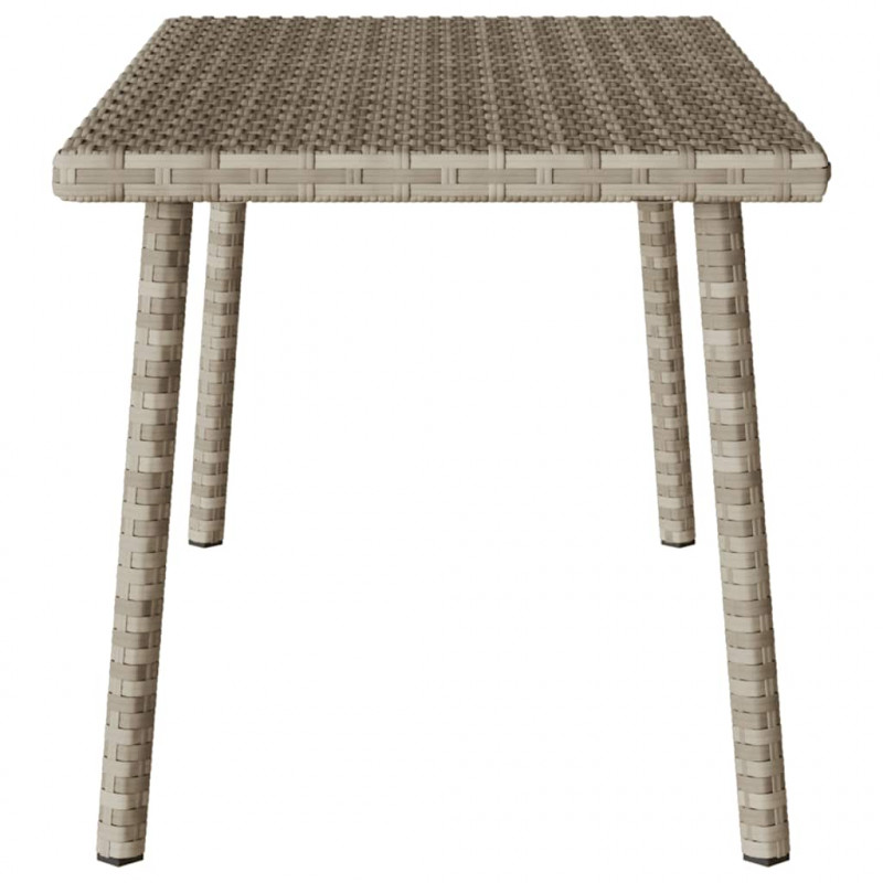 Stolik kawowy ogrodowy prostokątny jasnoszary 80x40x37 cm