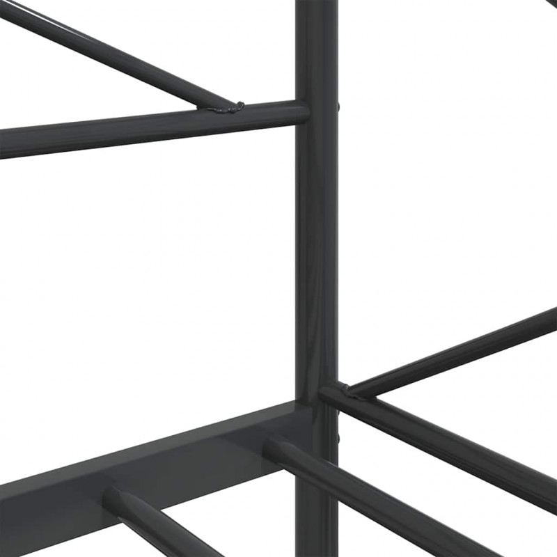 Łóżko dzienne bez materaca czarne 90x200 cm stalowe