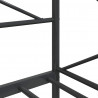 Łóżko dzienne bez materaca czarne 90x200 cm stalowe