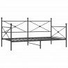 Łóżko dzienne bez materaca czarne 100x190 cm stalowe